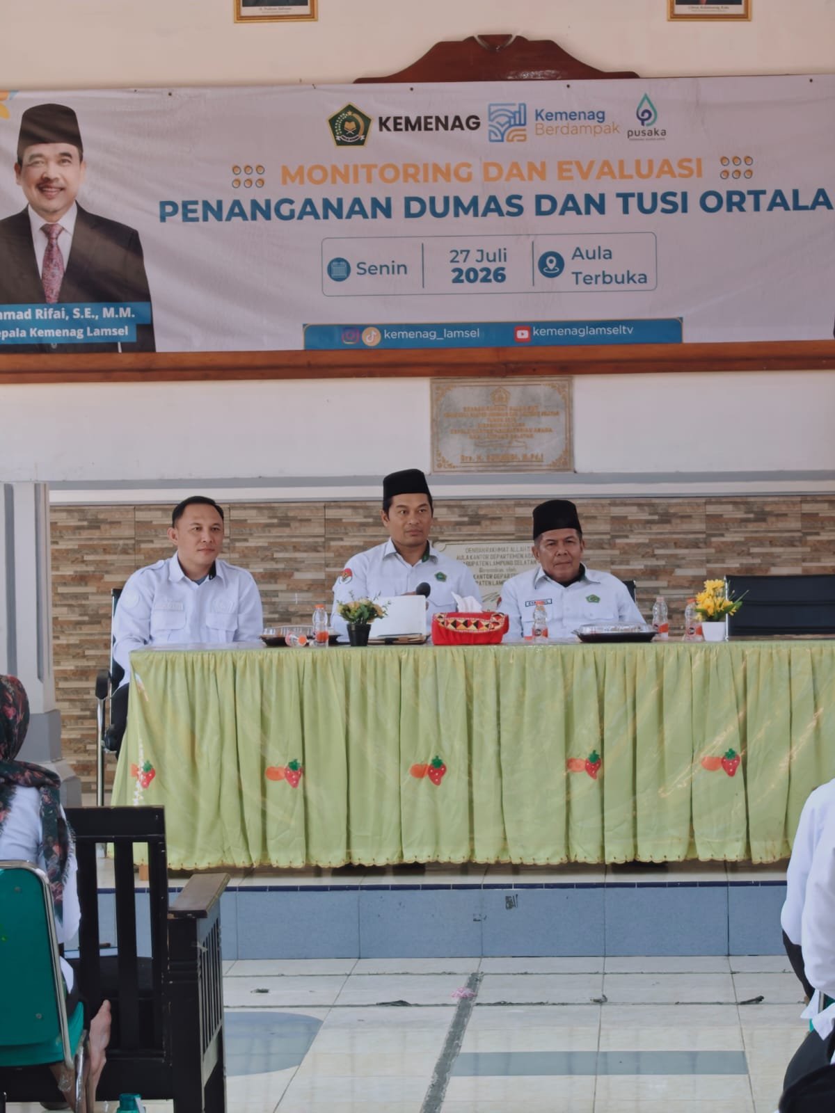 Perkuat Kualitas Pelayanan dan Keterbukaan Informasi, Humas MAN 1 Lampung Selatan Ikuti Monev Dumas dan Ortala