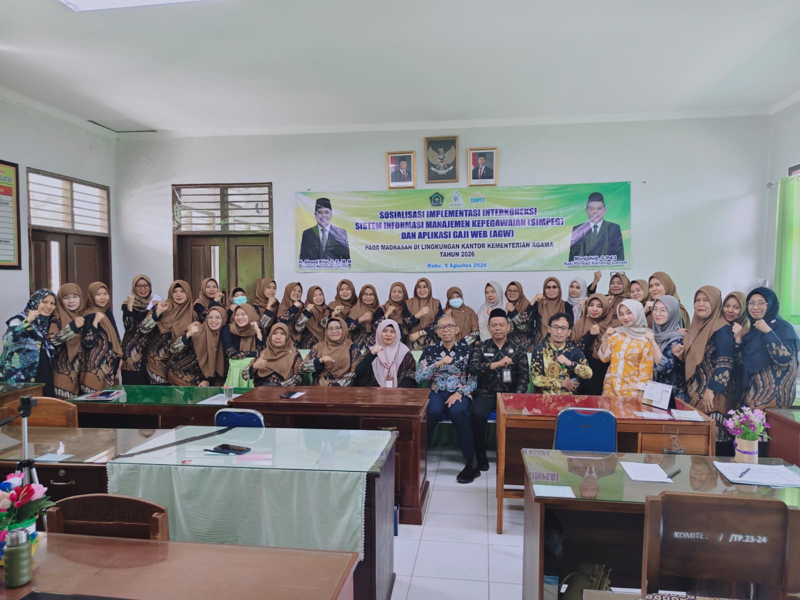 Akselerasi Tata Kelola Kepegawaian: Kemenag Lampung Selatan Gelar Sosialisasi SIMPEG dan AGW di MAN 1 Lamsel